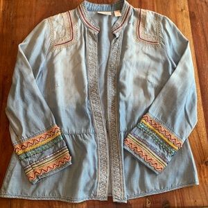 Chico’s Bohemian Chambray Jacket